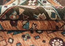 9x12 Peach, Green, Brown Color Hand Knotted Oushak Wool Southwestern Oriental Rug