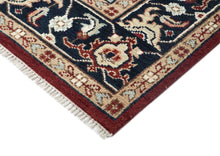 9x12 Rust, Ivory, Blue Color Hand Knotted Oushak Wool  Oriental Rug