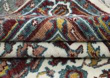 8x10 Ivory, Maroon, Blush Color Hand Knotted Oushak Wool Traditional Oriental Rug