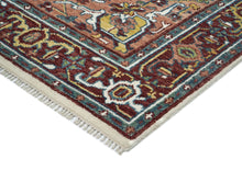 8x10 Ivory, Maroon, Blush Color Hand Knotted Oushak Wool Traditional Oriental Rug