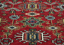 8x10 Red, Navy, Gold Color Hand Knotted Oushak Wool Arts & Crafts Oriental Rug