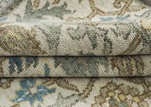 8x10 Beige, Blue, Gray Color Hand Knotted Oushak Wool Transitional Oriental Rug