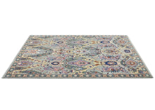 8x10 Gray, Pink, Gold Color Hand Knotted Oushak Wool Arts & Crafts Oriental Rug