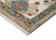 8x10 Mocha, Ivory, Slate Color Hand Knotted Oushak Wool Arts & Crafts Oriental Rug