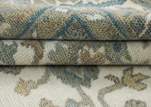8x10 Ivory, Gray, Taupe Color Hand Knotted Oushak Wool Traditional Oriental Rug