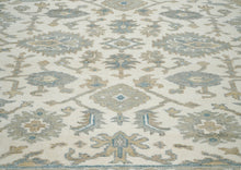 8x10 Ivory, Gray, Taupe Color Hand Knotted Oushak Wool Traditional Oriental Rug