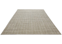 8x10 Tan, Ivory, Color Hand Loomed  Wool & Jute Modern & Contemporary Oriental Rug