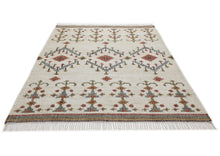 Multi Size Beige Rust Brown Color Hand Woven Kilim Jute Southwestern Oriental Rug