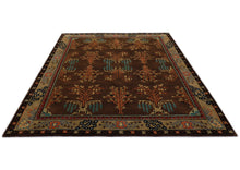 Multi Size Chocolate Pistachio Black Color Hand Tufted  Wool  Oriental Rug