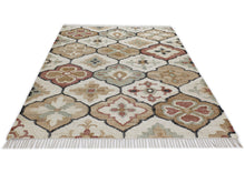 Multi Size Ivory Tan Brown Color Hand Woven Kilim Jute Traditional Oriental Rug