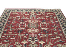 8x10 Rust, Gray, Beige Color Hand Knotted Oushak Wool Traditional Oriental Rug
