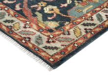 5x8 Blue, Lime, Beige Color Hand Knotted Oushak Wool Arts & Crafts Oriental Rug