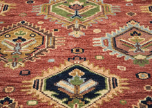 5x8 Rose, Gold, Lime Color Hand Knotted Oushak Wool Arts & Crafts Oriental Rug