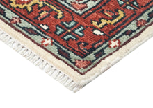 5x8 Rust, Ivory, Blush Color Hand Knotted Oushak Wool Traditional Oriental Rug
