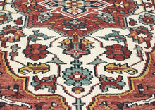 5x8 Rust, Ivory, Blush Color Hand Knotted Oushak Wool Traditional Oriental Rug