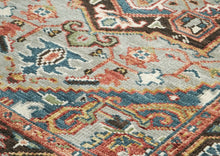 5x8 Mint, Teal, Brown Color Hand Knotted Oushak Wool Traditional Oriental Rug