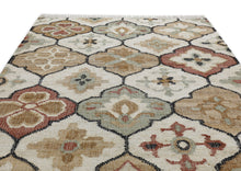 Multi Size Ivory Tan Brown Color Hand Woven Kilim Jute Traditional Oriental Rug