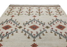 Multi Size Beige Rust Brown Color Hand Woven Kilim Jute Southwestern Oriental Rug