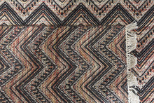 Multi Size Black Ivory Rust Color Hand Woven  Wool Modern & Contemporary Oriental Rug