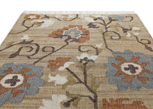 Multi Size Tan Brown Sage Color Hand Woven Kilim Jute Traditional Oriental Rug