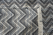 Multi Size Black Slate Gray Ivory Color Hand Woven  Wool Modern & Contemporary Oriental Rug
