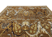 9x12 Hand Knotted Wool Mocha Ivory Oushak Arts & Crafts  Area Rug