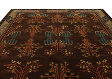 Multi Size Chocolate Pistachio Black Color Hand Tufted  Wool  Oriental Rug