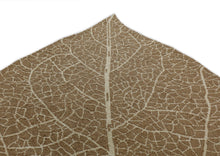 5x6 Brown, Ivory, Color Hand Hooked Leaf Jute loop Contemporary Oriental Rug