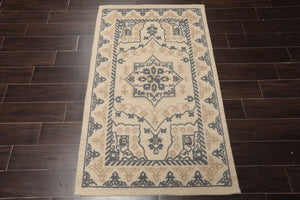 LoomBloom Multi Size Beige Hand Tufted Traditional Geometric Heriz Wool Oriental Area Rug