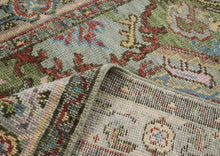 5x8 Moss, Gray, Rust Color Hand Knotted Oushak Wool Arts & Crafts Oriental Rug