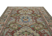 5x8 Moss, Gray, Rust Color Hand Knotted Oushak Wool Arts & Crafts Oriental Rug