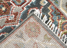 Runner Gray, Slate, Ivory Color Hand Knotted Oushak Wool Transitional Oriental Rug