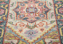 Runner Beige, Slate, Gold Color Hand Knotted Oushak Wool Traditional Oriental Rug