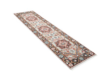 Runner Gray, Rust, Ivory Color Hand Knotted Oushak Wool Traditional Oriental Rug