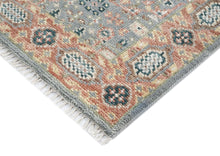 Runner Gray, Blush, Tan Color Hand Knotted Oushak Wool Traditional Oriental Rug