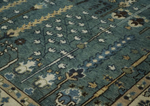 10x14 Seledon, Beige, Brown Color Hand Knotted Oushak Wool Transitional Oriental Rug