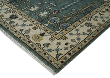 10x14 Seledon, Beige, Brown Color Hand Knotted Oushak Wool Transitional Oriental Rug