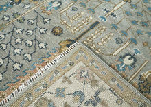 10x14 Taupe, Gray, Beige Color Hand Knotted Oushak Wool Transitional Oriental Rug