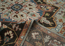 10x14 Gray, Green, Rust Color Hand Knotted Oushak Wool  Oriental Rug