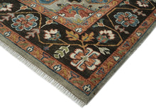 10x14 Gray, Green, Rust Color Hand Knotted Oushak Wool  Oriental Rug