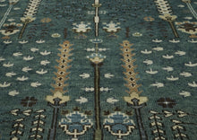 10x14 Seledon, Beige, Ivory Color Hand Knotted Oushak Wool Transitional Oriental Rug