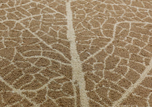 5x6 Brown, Ivory, Color Hand Hooked Leaf Jute loop Contemporary Oriental Rug