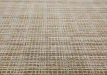 8x10 Tan, Ivory, Color Hand Loomed  Wool & Jute Modern & Contemporary Oriental Rug