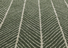 Multi Size Green Beige Color Hand Hooked Leaf Jute loop Contemporary Oriental Rug