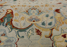 Multi Size Hand Knotted Wool Mint Gray Oushak Arts & Crafts  Area Rug
