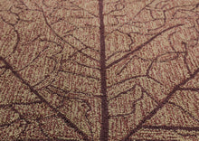 Multi Size Tan Rust Maroon Color Hand Hooked Leaf Jute loop Contemporary Oriental Rug