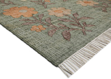 Multi Size Gray Moss Ivory Color Hand Woven Kilim Jute Traditional Oriental Rug