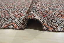 Multi Size Black Coral Ivory Color Hand Woven  Wool Modern & Contemporary Oriental Rug