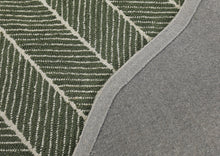 Multi Size Green Beige Color Hand Hooked Leaf Jute loop Contemporary Oriental Rug