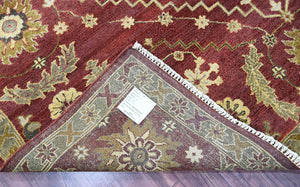 LoomBloom 8' 8'' x11' 7'' Raspberrry Hand Knotted Traditional Oushak Wool Oriental Area Rug - Oriental Rug Of Houston